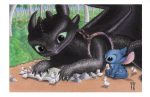 Ohana, Toothless and Stitch by Denae Frazier
